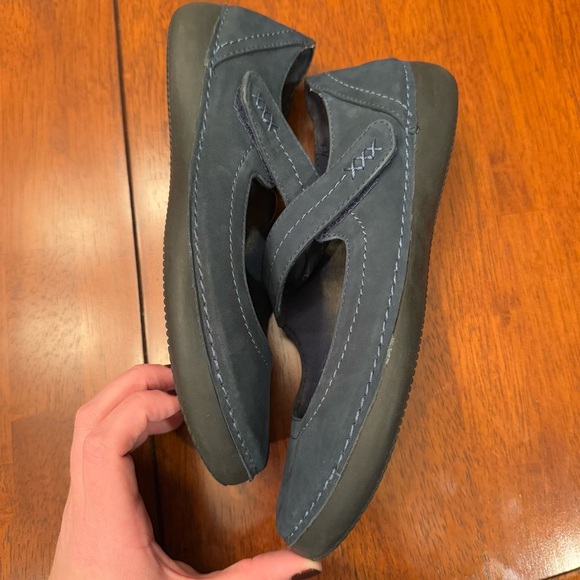 Vionic Orthaheel Harper Leather Suede Mary Jane Flat Shoes Blue US 7.5 Wide - Picture 11 of 11